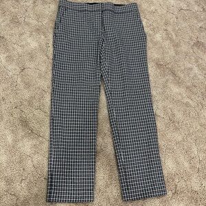 Ann Taylor Women Black and White Patterned Dress Pants
